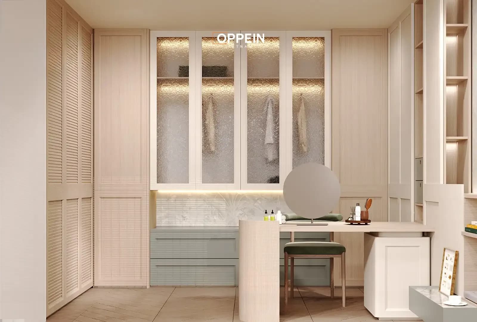 50+ Mẫu tủ quần áo kết hợp bàn trang điểm đẹp, sang trọng Cover